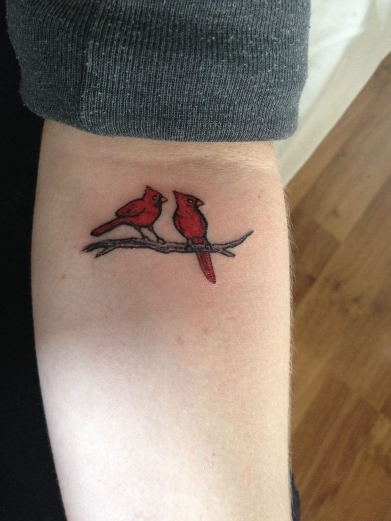 red jay bird tattoo