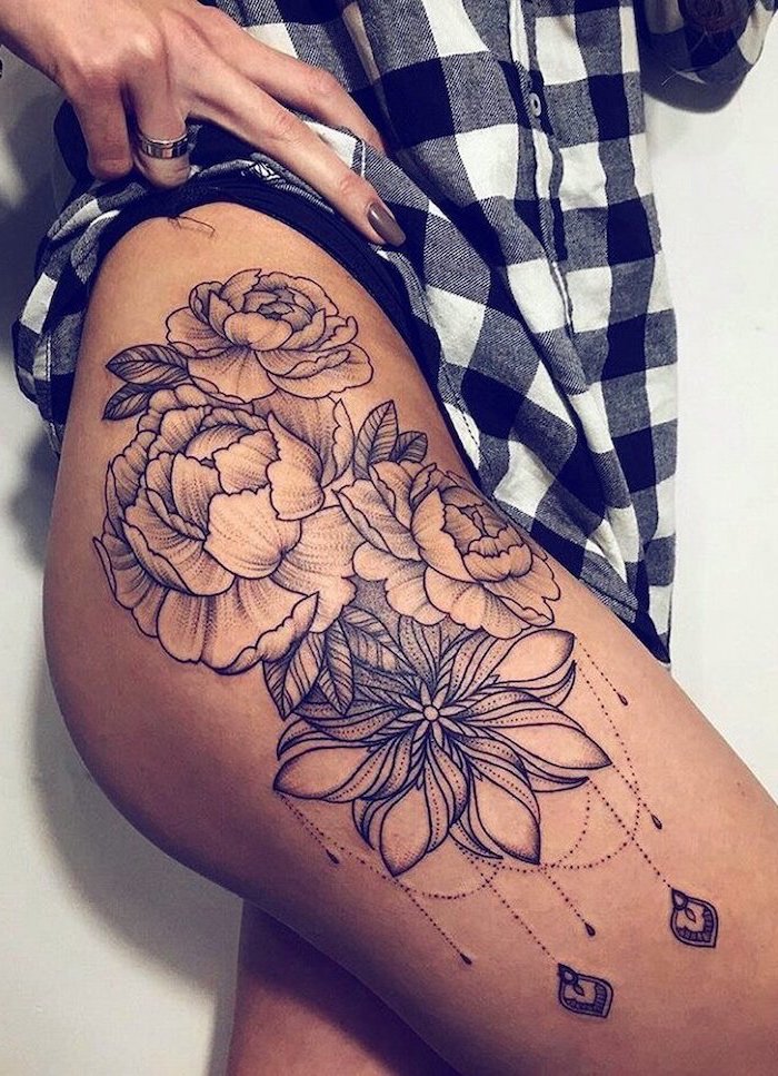 Cute Thigh Tattoos Black Girl Best Design Idea