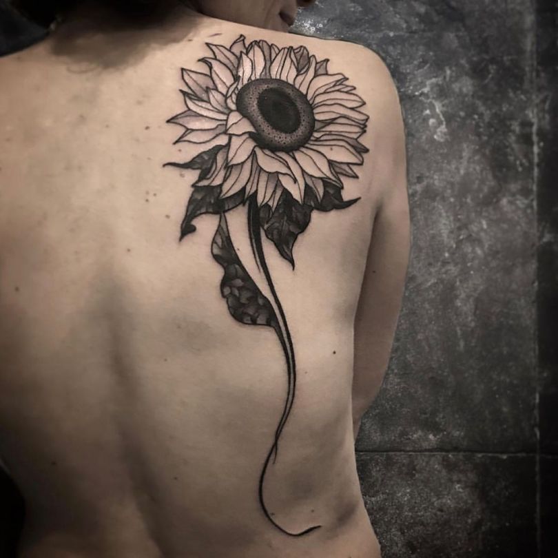 30 Best Sunflower Tattoos For Women 22
