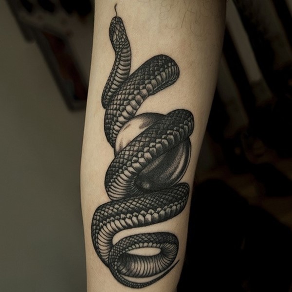 How to make best Snake Tattoo on hand  YouTube