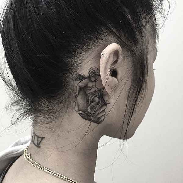 Behind The Ear Tattoos Full Guide With Ideas  Glaminaticom