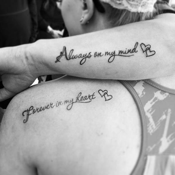 Short Mother Daughter Quotes Tattoos 80+ Powerful Mother-Daughter Tattoos To Show Your Unbreakable Bond -  Pulptastic