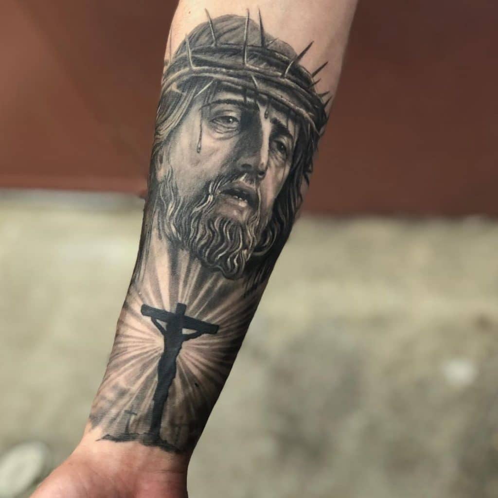 Details more than 74 jesus sleeve tattoo latest - thtantai2