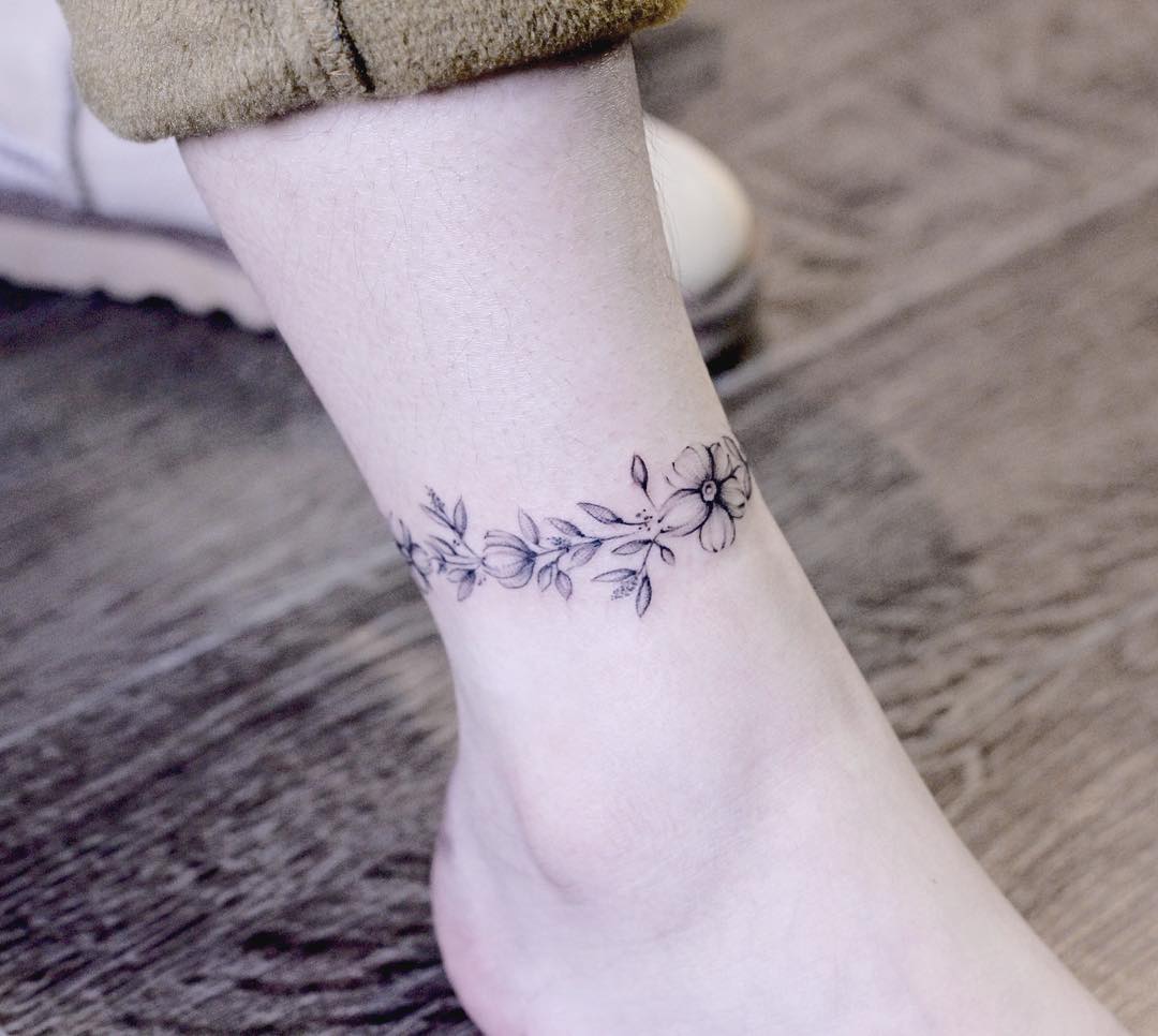 Ankle Wrap Tattoo Ideas | Daily Nail Art And Design