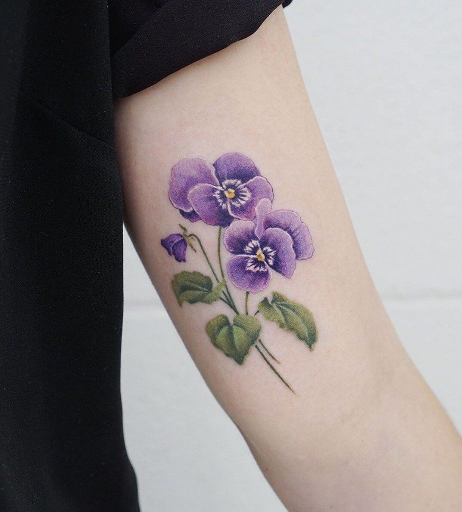 Tattoo tagged with flower small violet watercolor tiny blue ankle  little nature medium size ritkit  inkedappcom