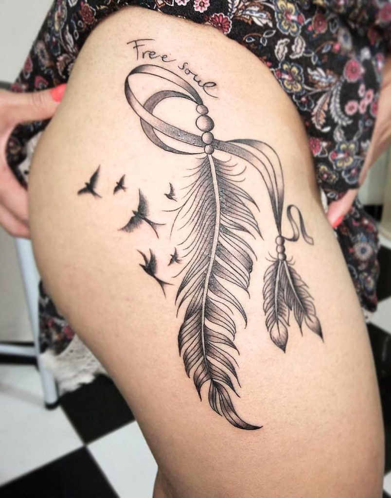 Side Thigh Tattoos Ideas For Women  Meanings