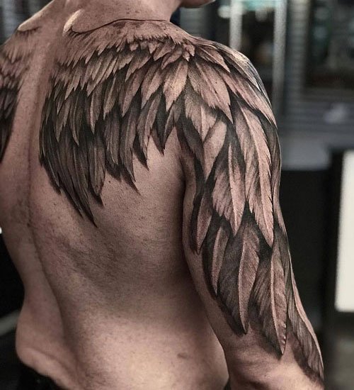 Back Wing Tattoo Designs For Men For Men  फट शयर