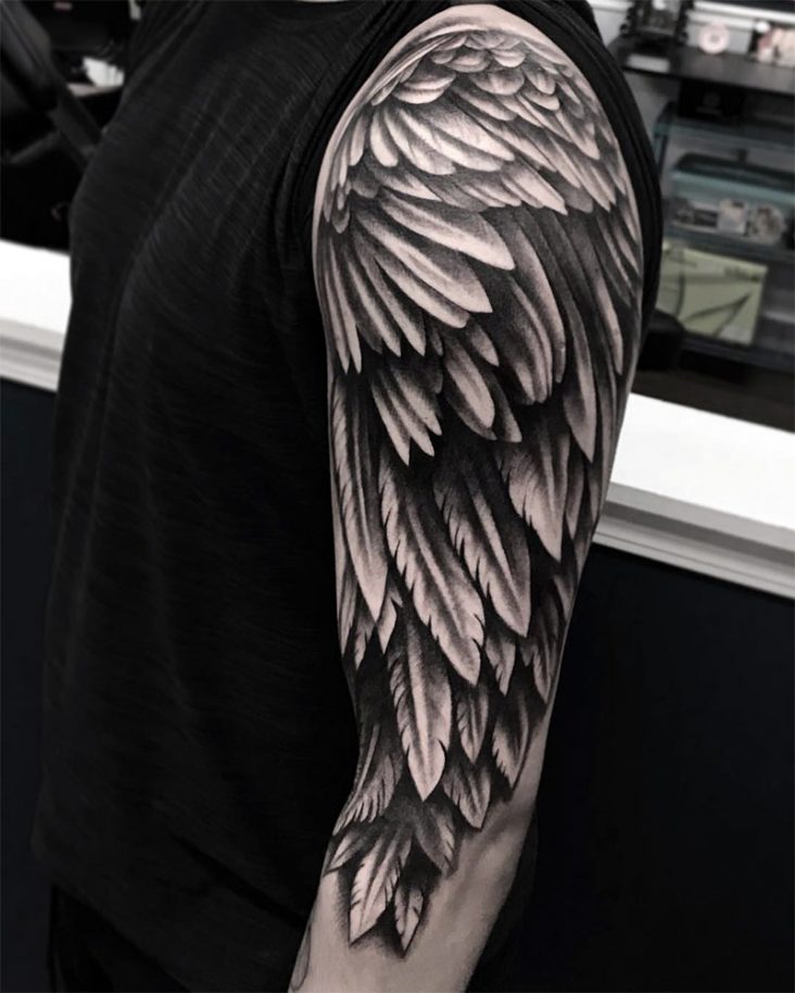 25 Stunning Angel Wing Tattoos For Men Pulptastic 0476