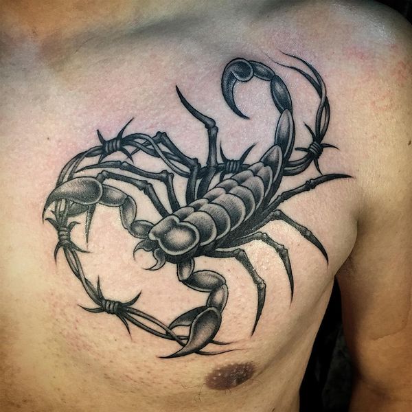 Month old scorpion tattoo by Angel Serda Jr out of All Saints in Austin  TX Really happy how it turned out  rtattoos