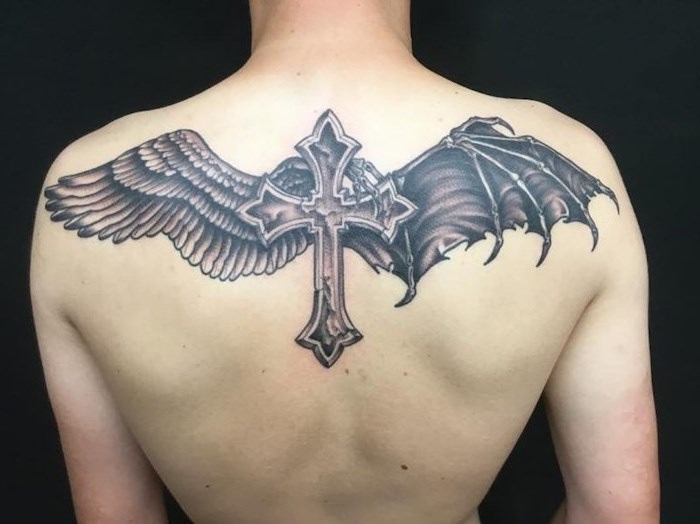 25 Stunning Angel Wing Tattoos For Men Pulptastic