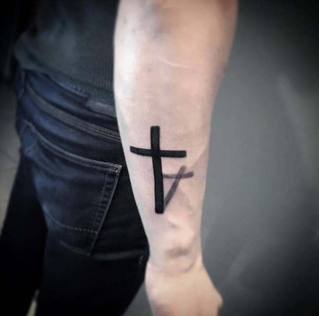 3d cross tattoo for women