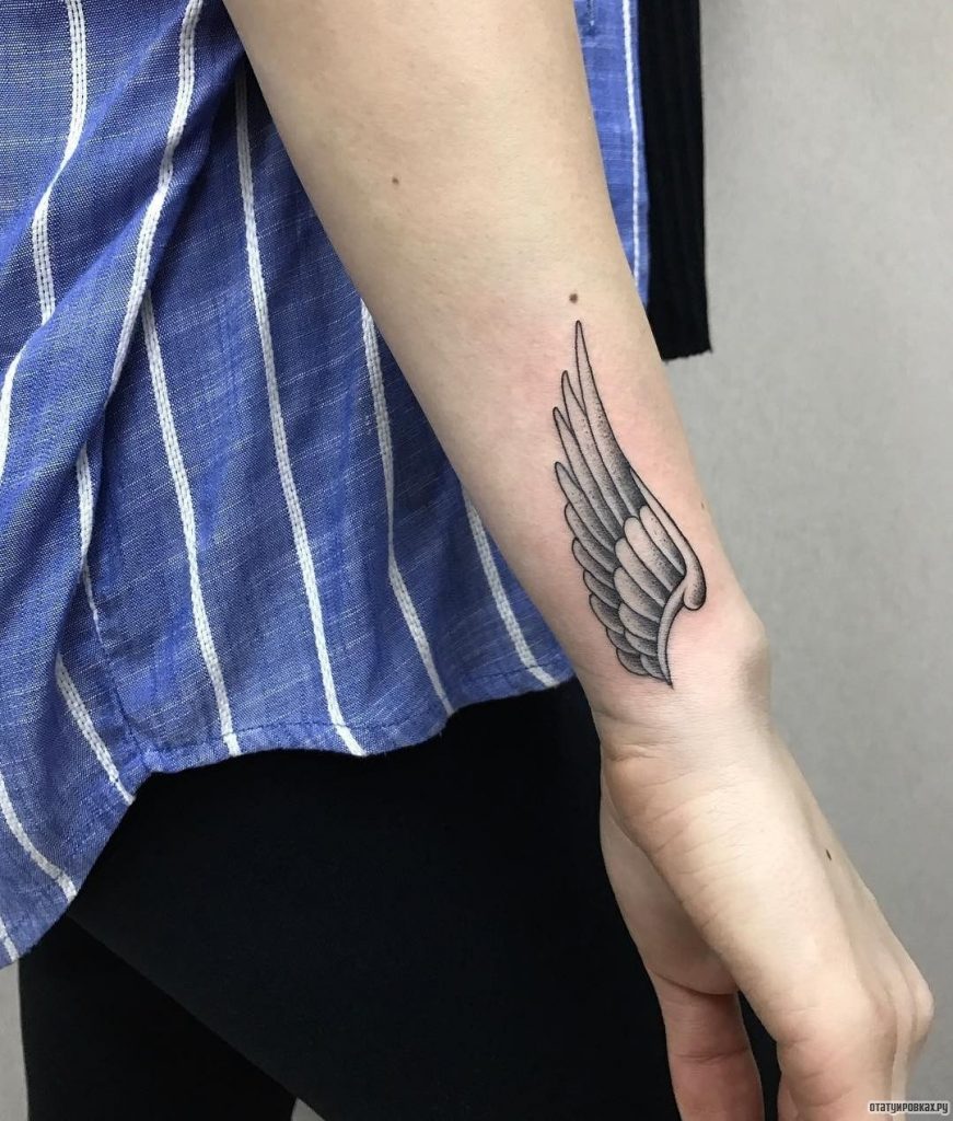 angel wings tattoo designs on wrist