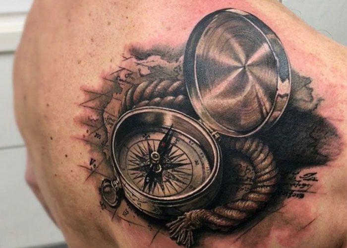 52 Beautiful Compass Tattoos with Meaning