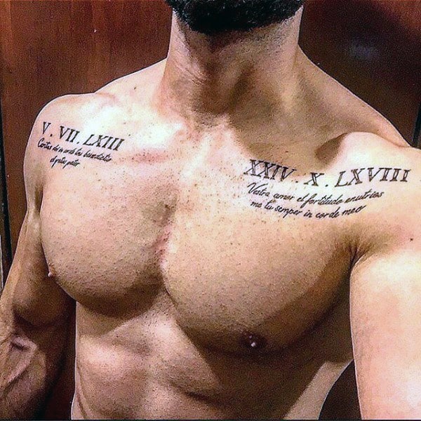 25 Roman Numeral Tattoos For Smart Men