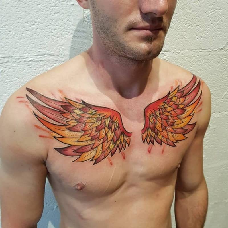 25 Stunning Angel Wing Tattoos For Men - Pulptastic