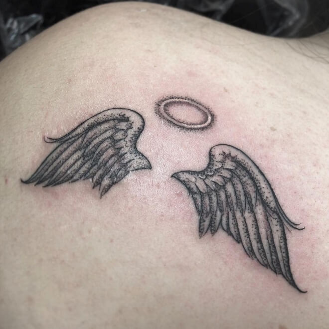 25 Stunning Angel Wing Tattoos For Men Pulptastic (2023)