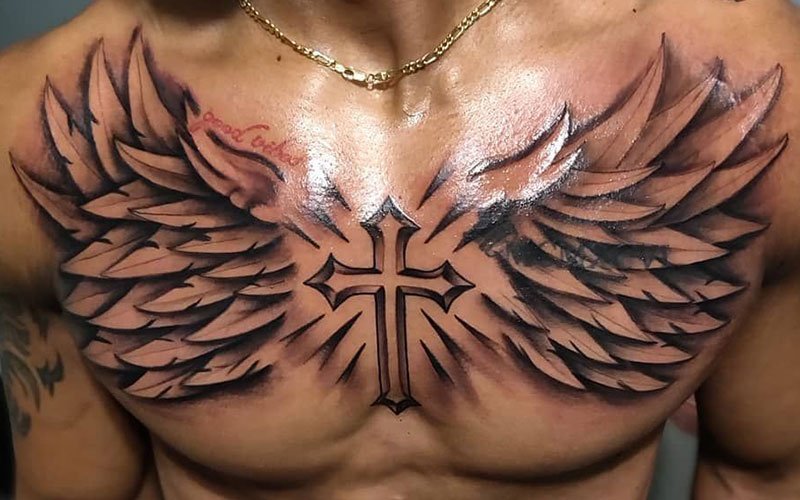 Aggregate 77 chest angel wings tattoo best  thtantai2