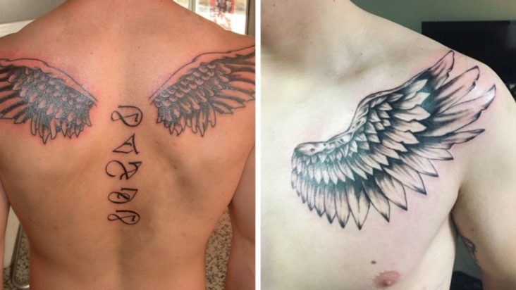 25 Stunning Angel Wing Tattoos For Men