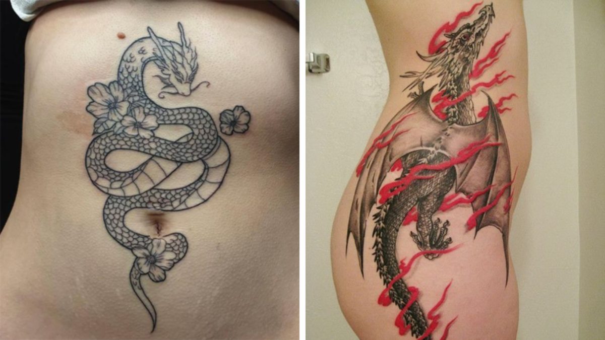 25 Best Dragon Tattoos For Women - Pulptastic.