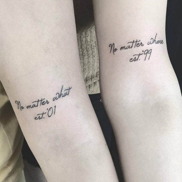 22 Creative Sister Tattoo Ideas With Meaning - Pulptastic