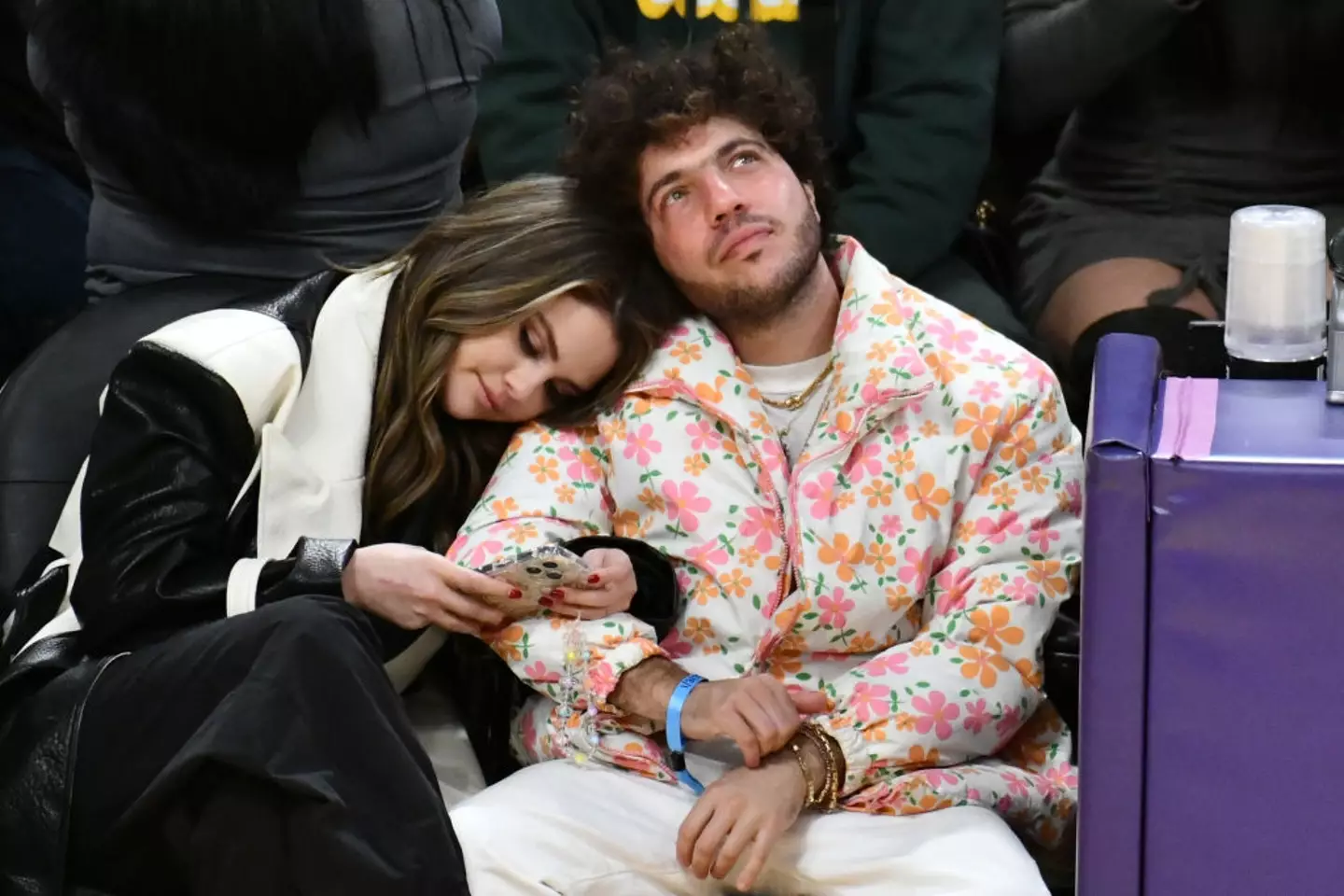 Gomez with current boyfriend Benny Blanco. (Allen Berezovsky/Getty Images)