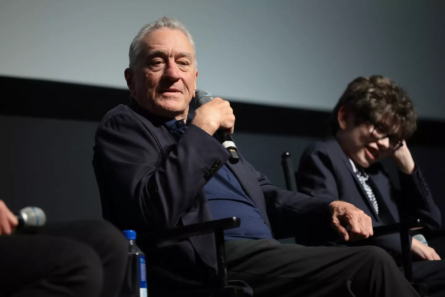 The actor had a blunt response to the hecklers. (Dimitrios Kambouris/Getty Images)