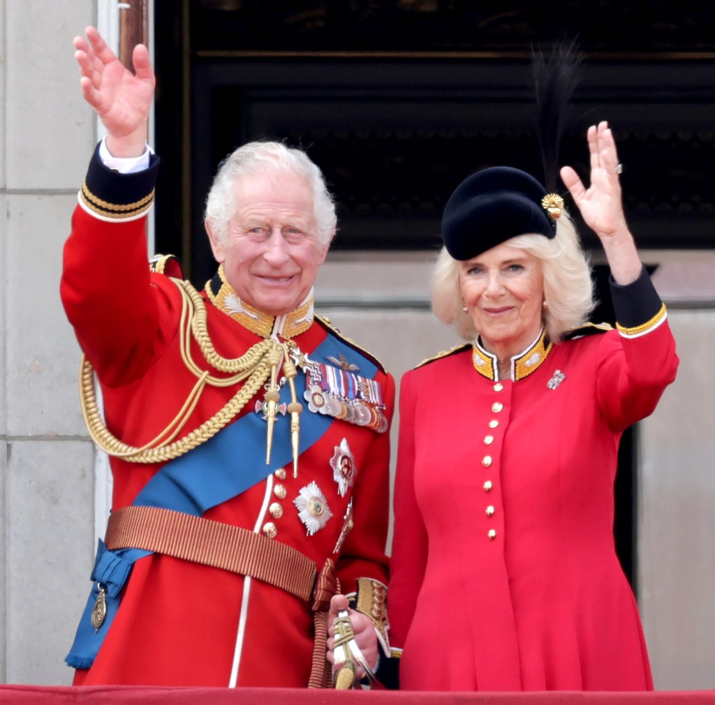 King Charles III and Queen Camilla during Trooping the Colour 2023. 