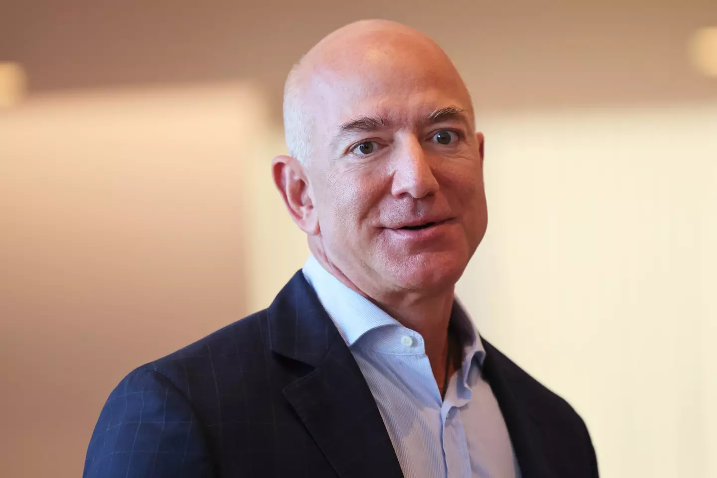 Hoping Jeff Bezos stared at his staff like this during his stunt. (Michael M. Santiago/Getty can you delete that link beside mine the i see Images)