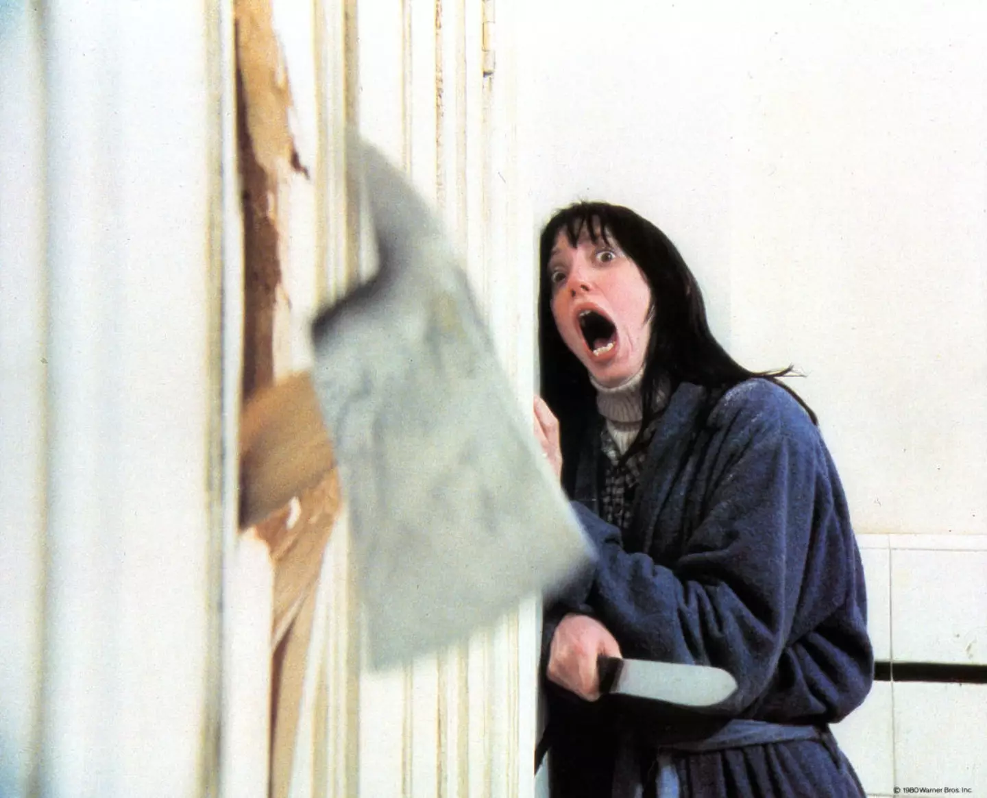 Shelley Duvall as Wendy in the iconic scene from The Shining. (Photo by Warner Brothers/Getty Images)