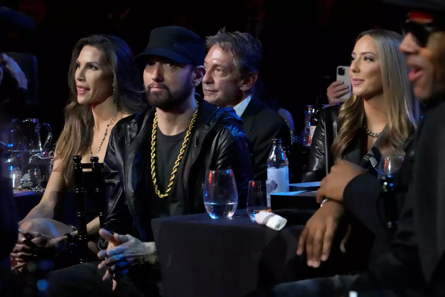 Eminem and Hailie (right) at the 37th Annual Rock & Roll Hall of Fame Induction Ceremony in 2022. (Kevin Mazur/Getty Images for The Rock and Roll Hall of Fame)