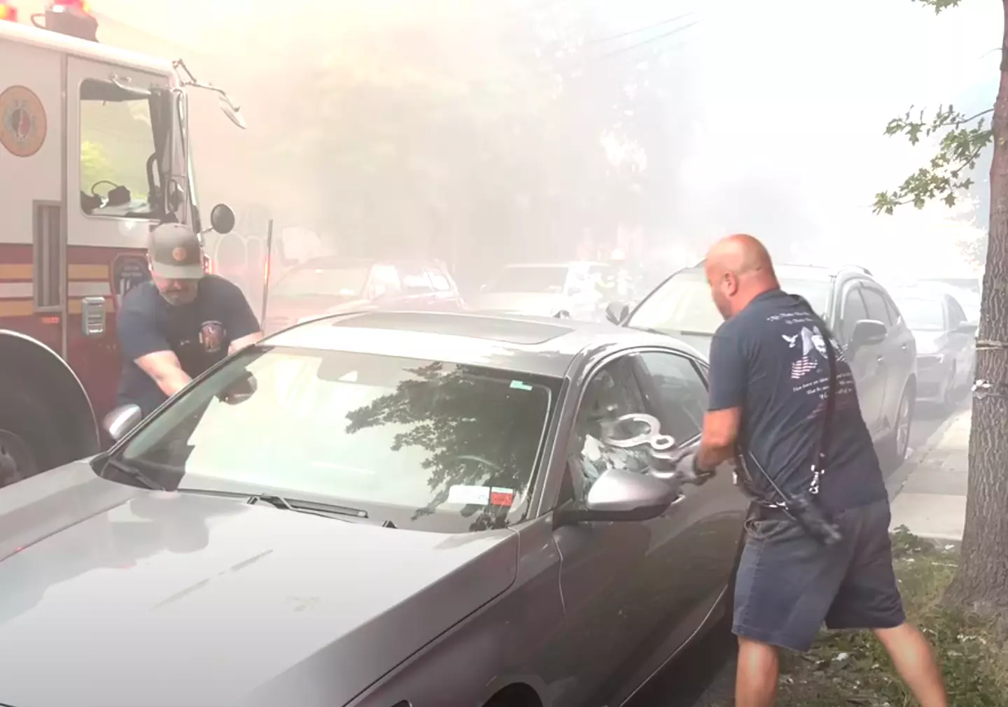 People thought smashing the windows was pretty unnecessary.(FDNY Response Videos)