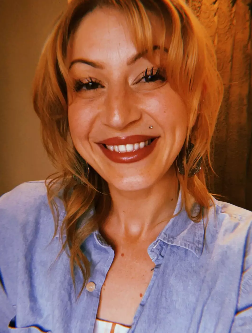 Sunny the dog showing concern for her owner Kenzie by resting her head on Kenzie