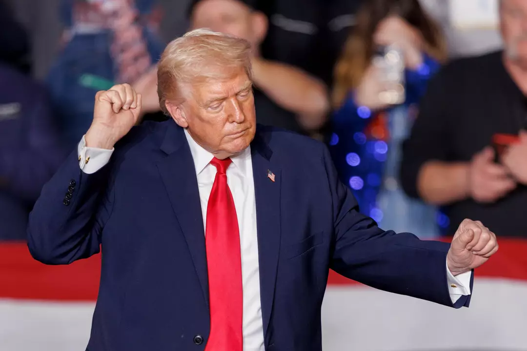 t help itself from throwing shade at the Democrats (Scott Morgan/Bloomberg via Getty Images)