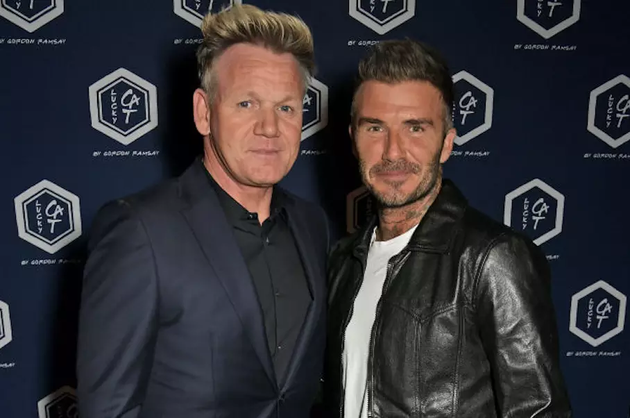 David Beckham and Gordon Ramsay (David M. Benett/Dave Benett/Getty Images for Lucky Cat)