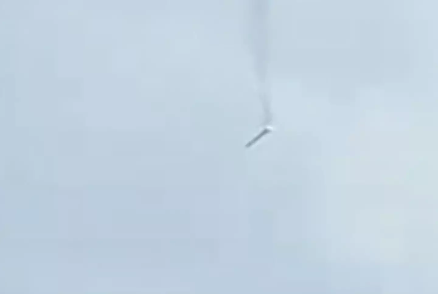The rocket fell back to Earth after accidentally launching. (X/@DriveGreen80167)