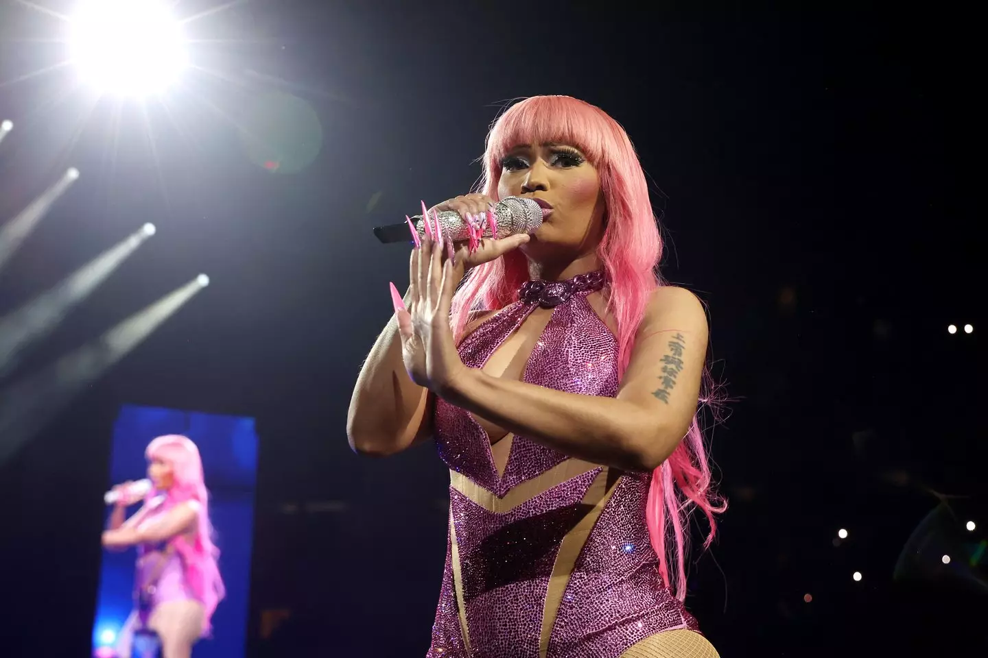 Fans have said Minaj showed up almost 2 hours late and gave a brief performance.(Kevin Mazur/Getty Images for Live Nation)