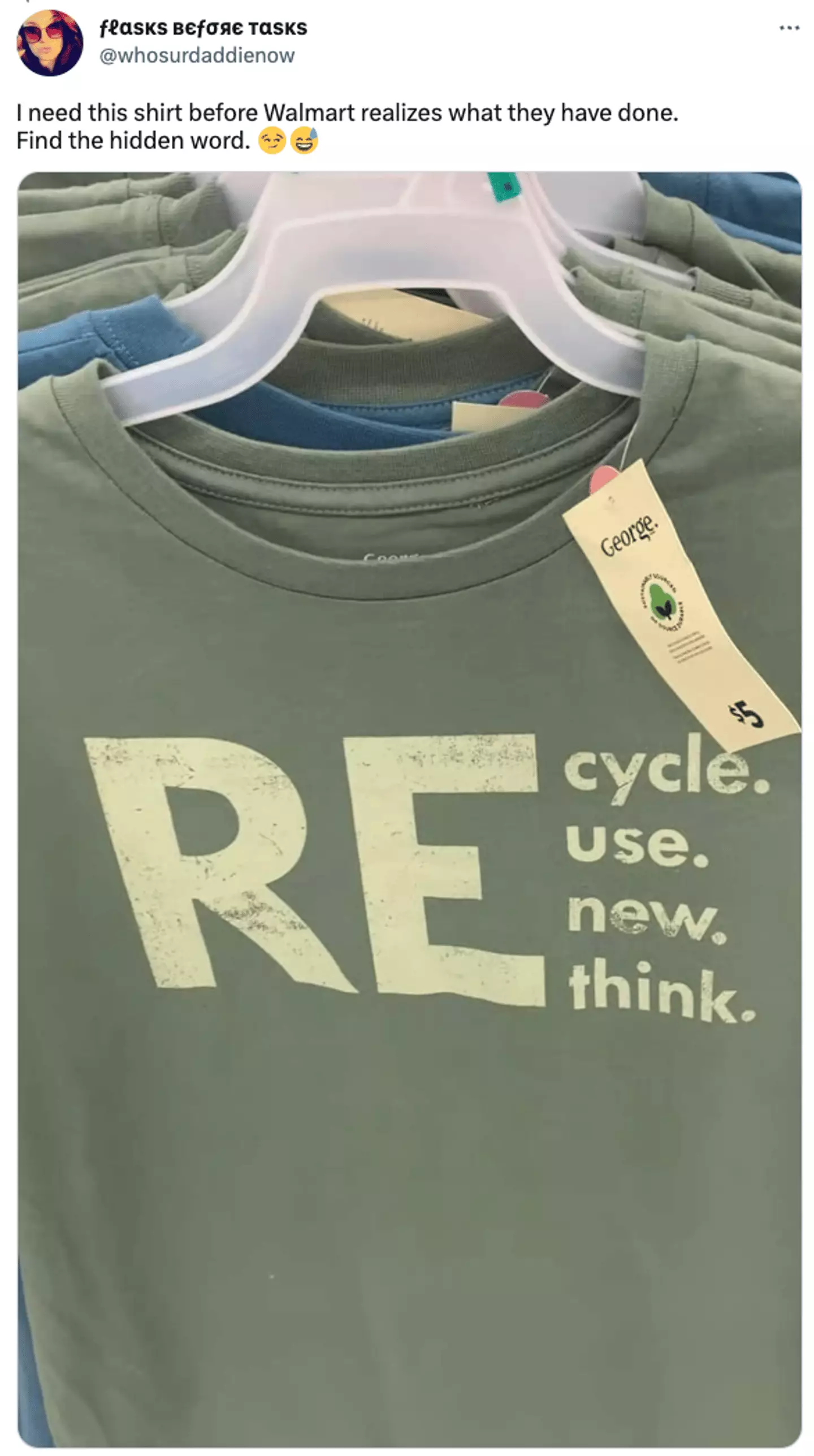 The shopper was shocked to see the t-shirt in stores (Twitter)