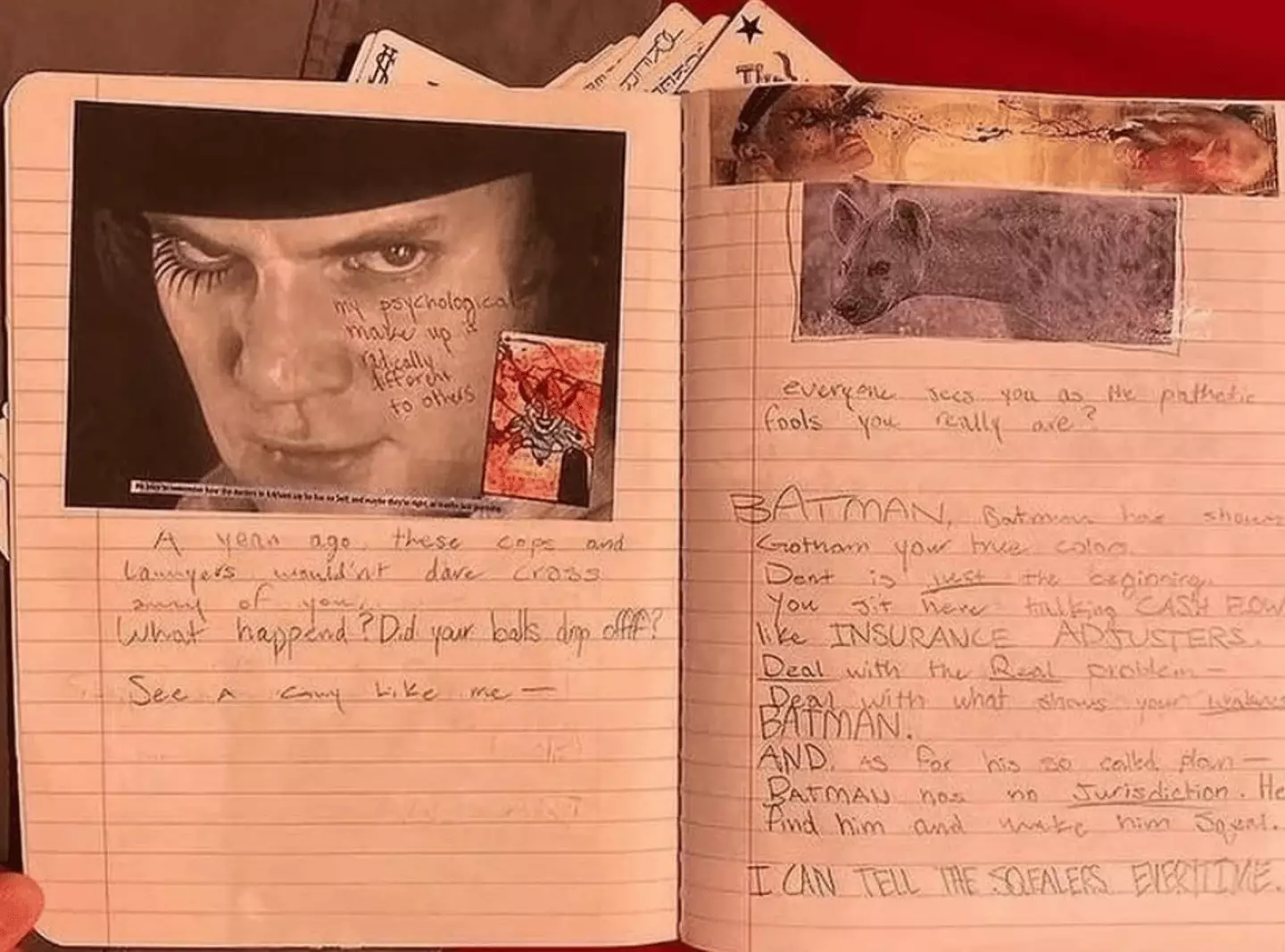 The diary gave Ledger inspiration for the role. ((Broadview Pictures/Reddit)