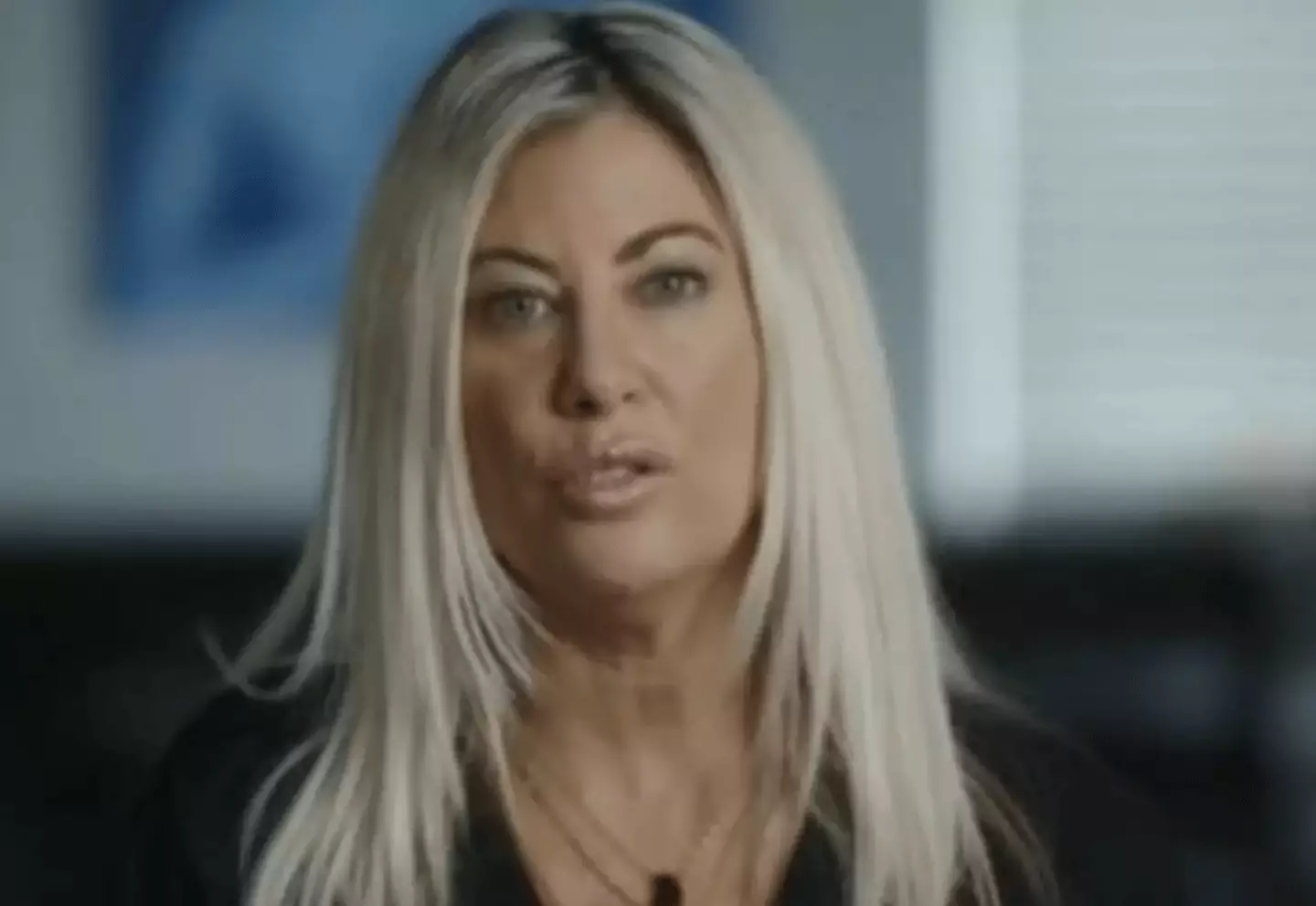 Jennifer Saginor speaks with a Channel 4 film crew as part of its Secrets of Playboy documentary. (Channel 4)