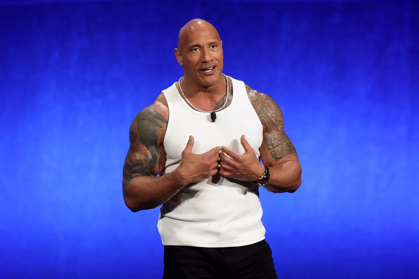 Johnson opened up about his relationship with fame. (Gabe Ginsberg/Getty Images)