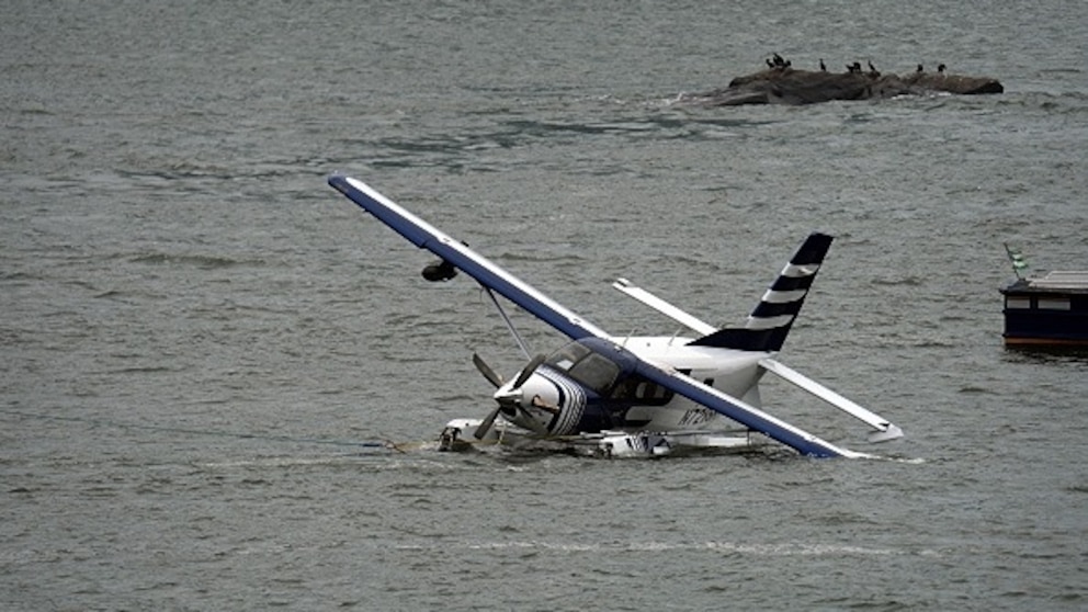 Seaplane makes a rough landing in New York City’s East River with only minor injuries reported