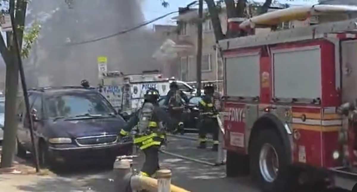 The fence at the Jewish Institute of Queens where the child was injured.
