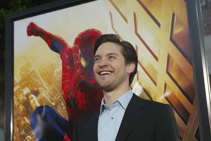 Andrew Garfield, the actor who previously portrayed Spider-Man in The Amazing Spider-Man films, speaking at a red carpet event