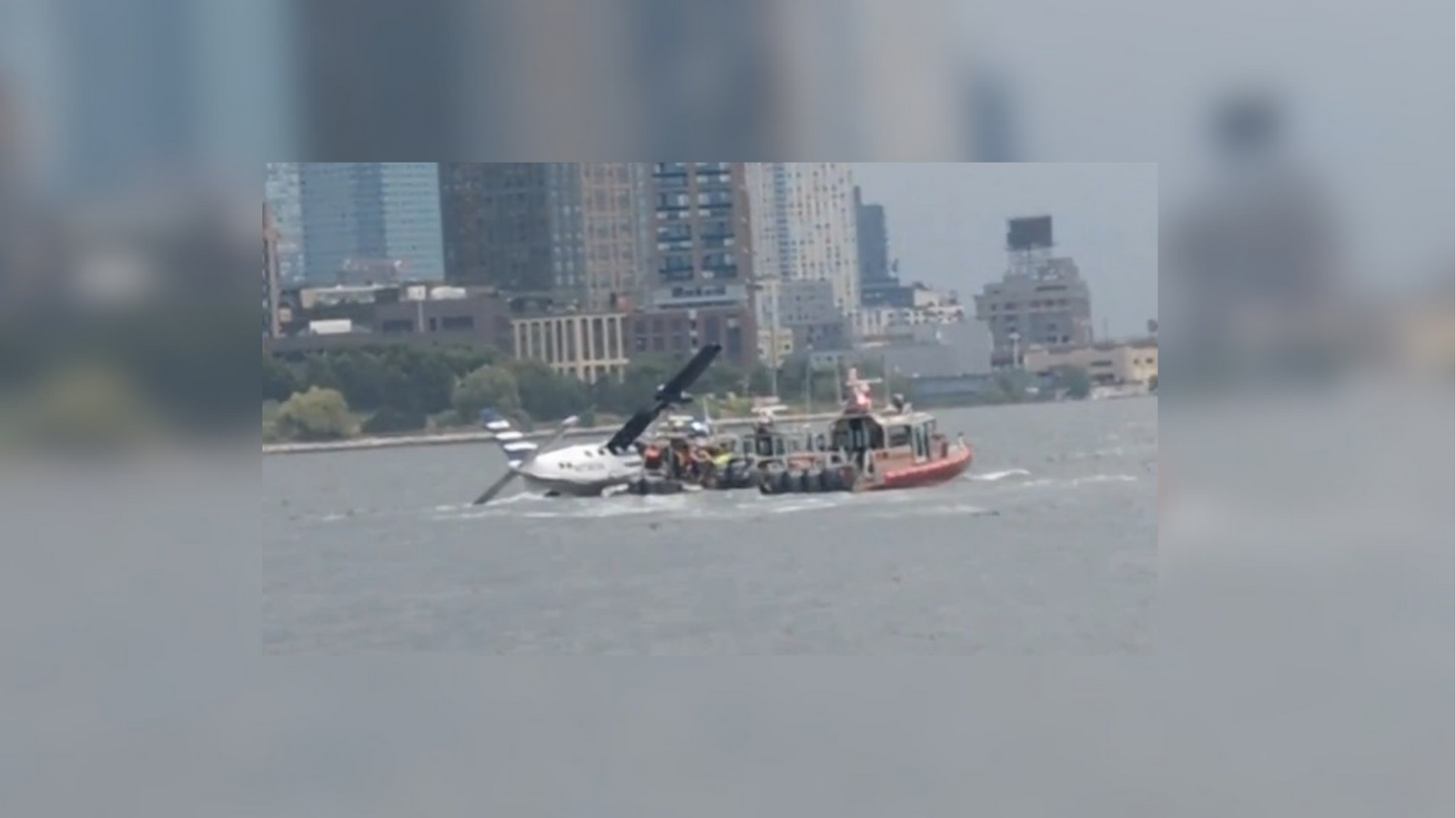 Seaplane makes a rough landing in New York City’s East River with only minor injuries reported