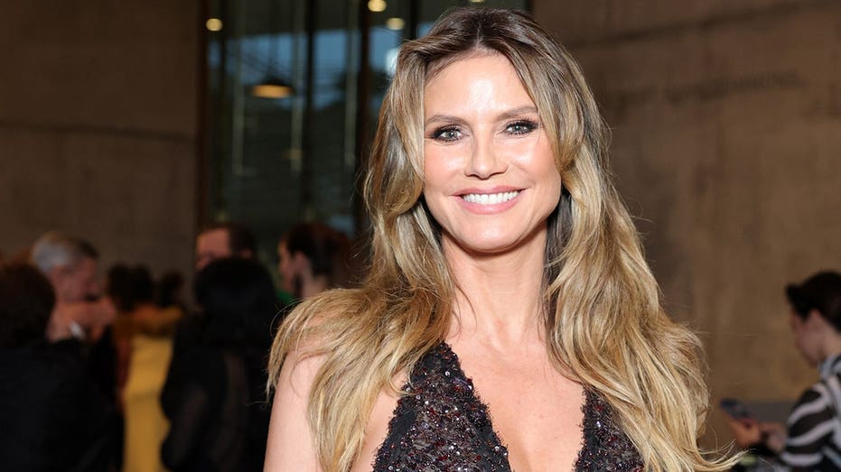 Heidi Klum wore a thong bikini to promote her new potato chips