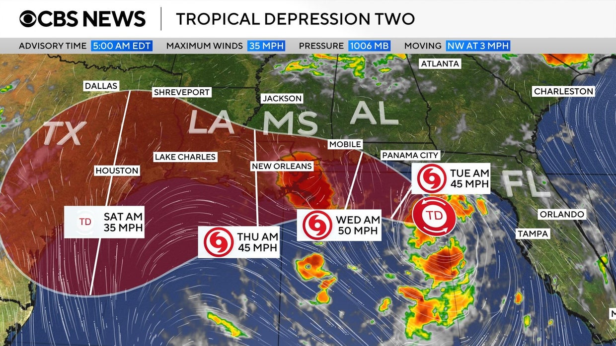 Tropical Storm Bertha forms on track approaching US Gulf Coast