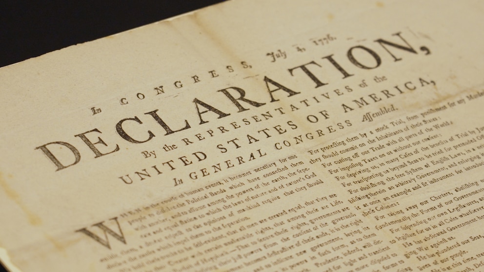 Rare copy of Declaration of Independence found by UK National Archives in papers of captured US ship