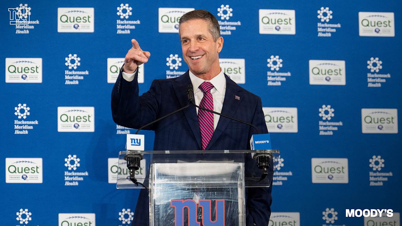 John Harbaugh, the Giants head coach