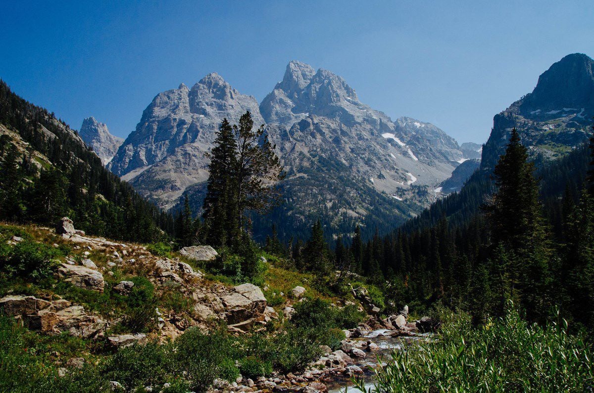 The rugged ridgeline area of the Teton Range where Standish was found