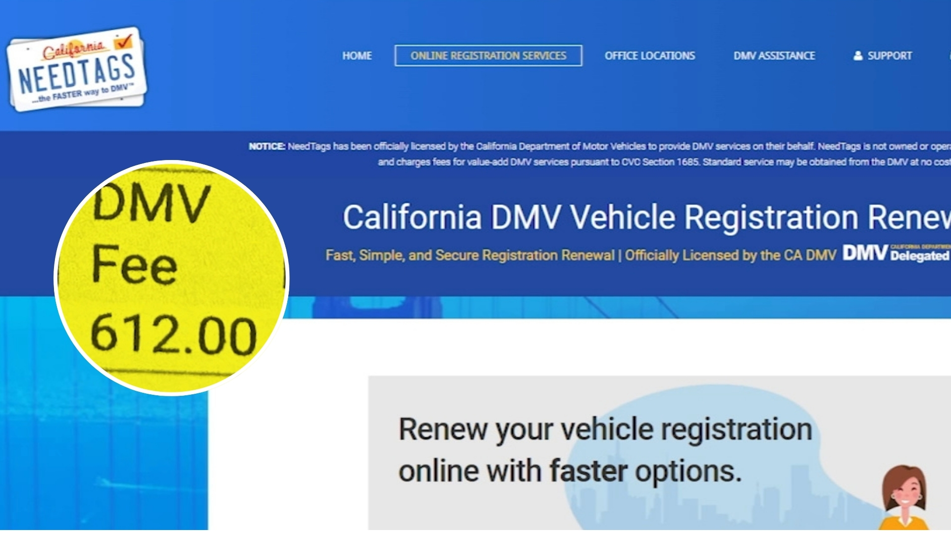 Manuella Raquelle, a Santa Cruz driver who paid NeedTags extra fees for vehicle registration